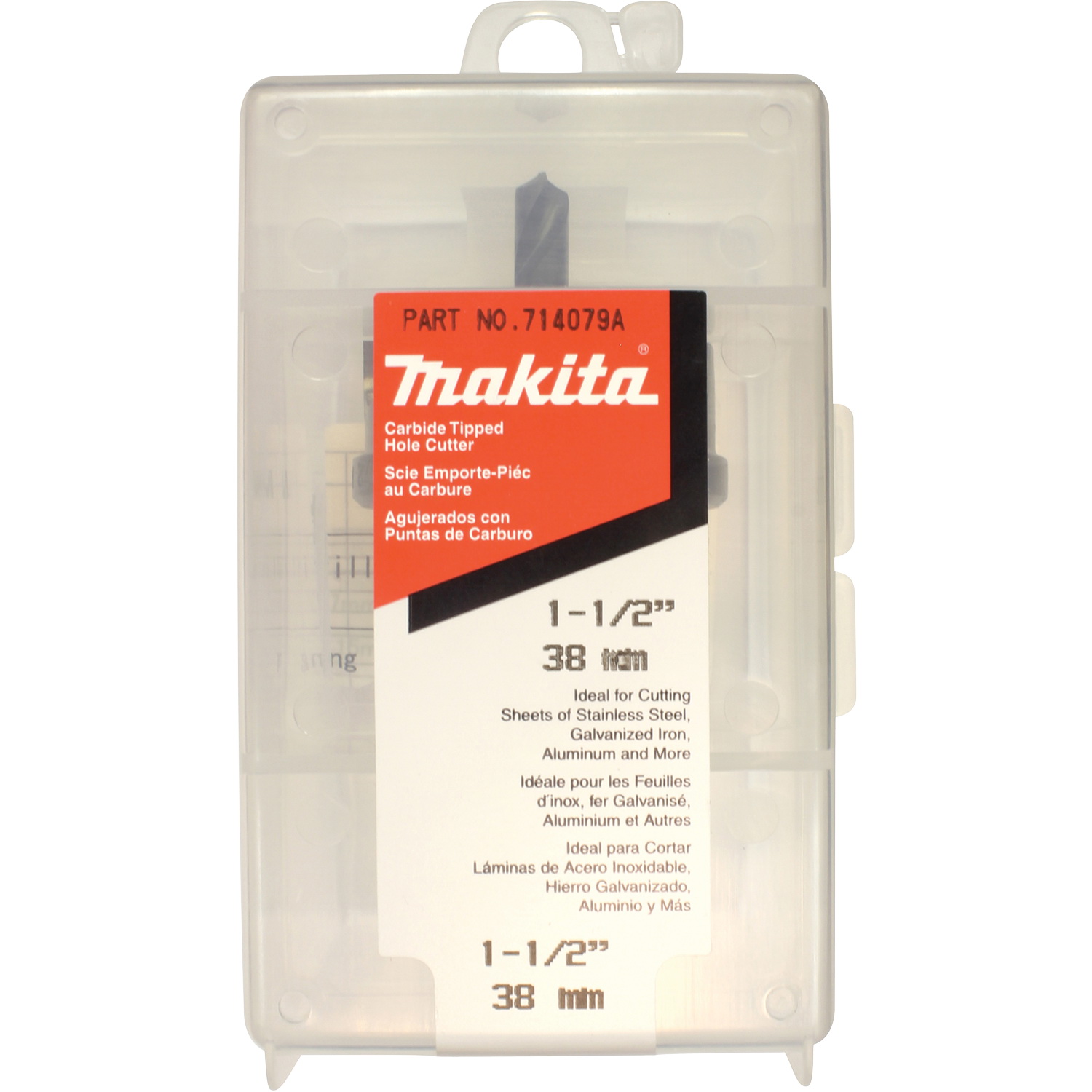 Makita 714079-A Hole Saw, 1-1/2 in Dia, 1/8 in D Cutting, 2 TPI, Carbide Cutting Edge - 2