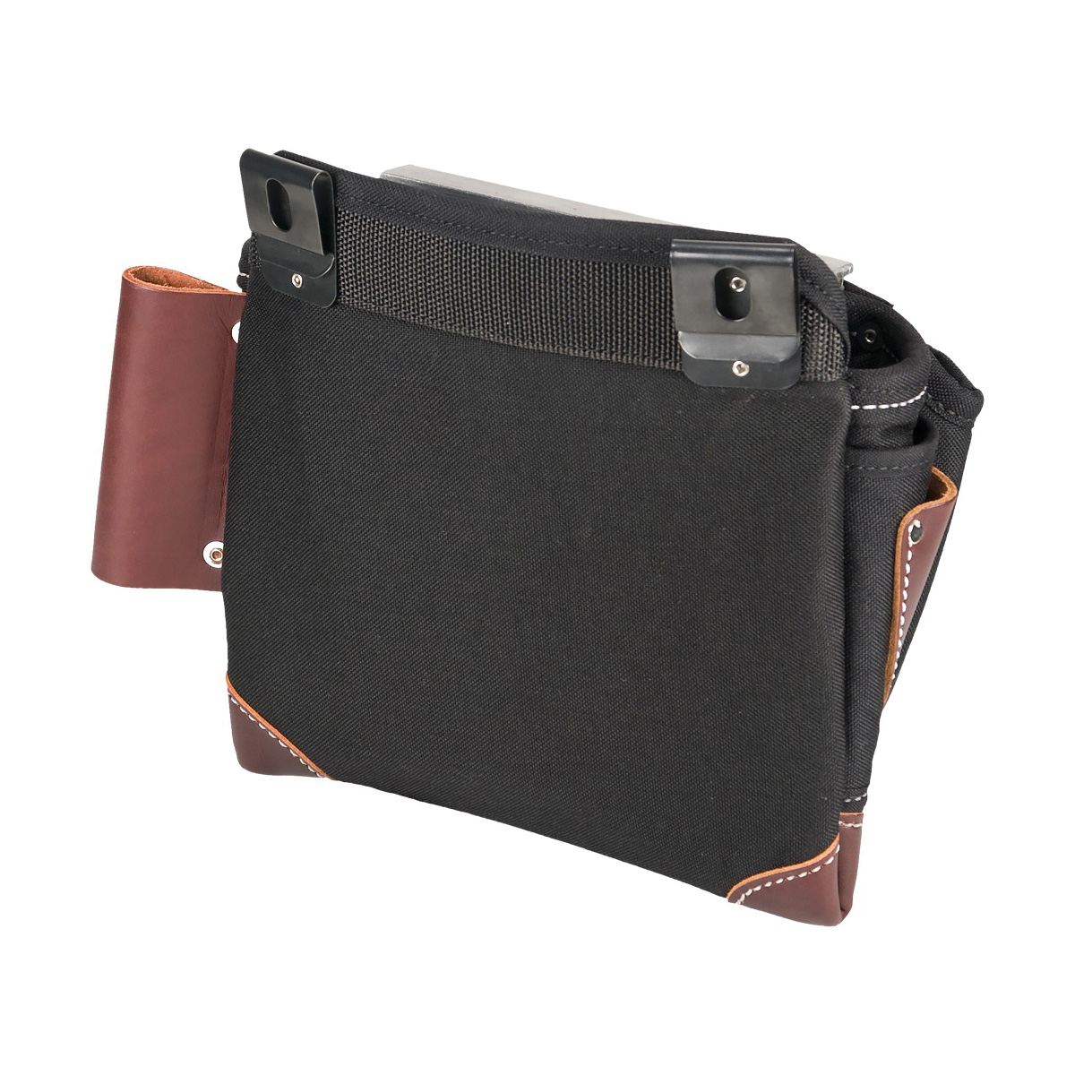 Occidental Leather Builders' Vest Series 8564 Fastener Bag, 9 in W, 8 in H, 9-Pocket, Leather/Nylon - 5
