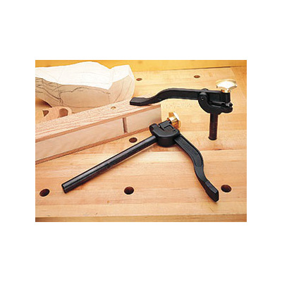 Veritas 05G14.01 Bench Hold-Down, 4 in Max Opening Size, 8 in D Throat, Brass/Steel Body - 2