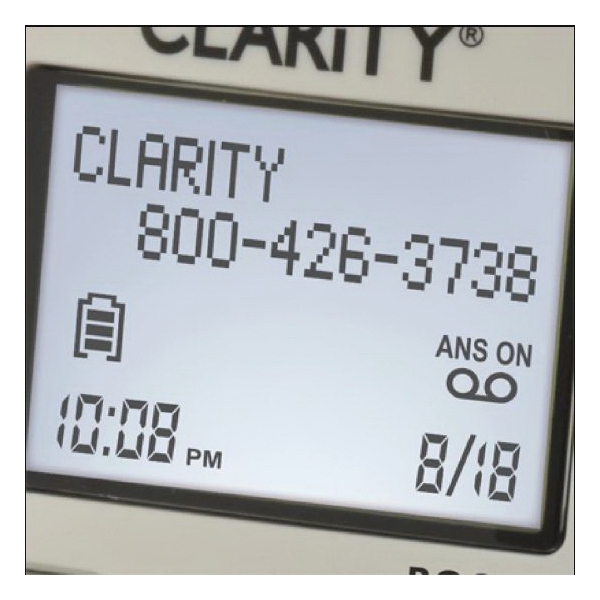Clarity D712 53712.000 Cordless Phone with Answering Machine, 100 Name Input, Tone Pulse/Tone - 2
