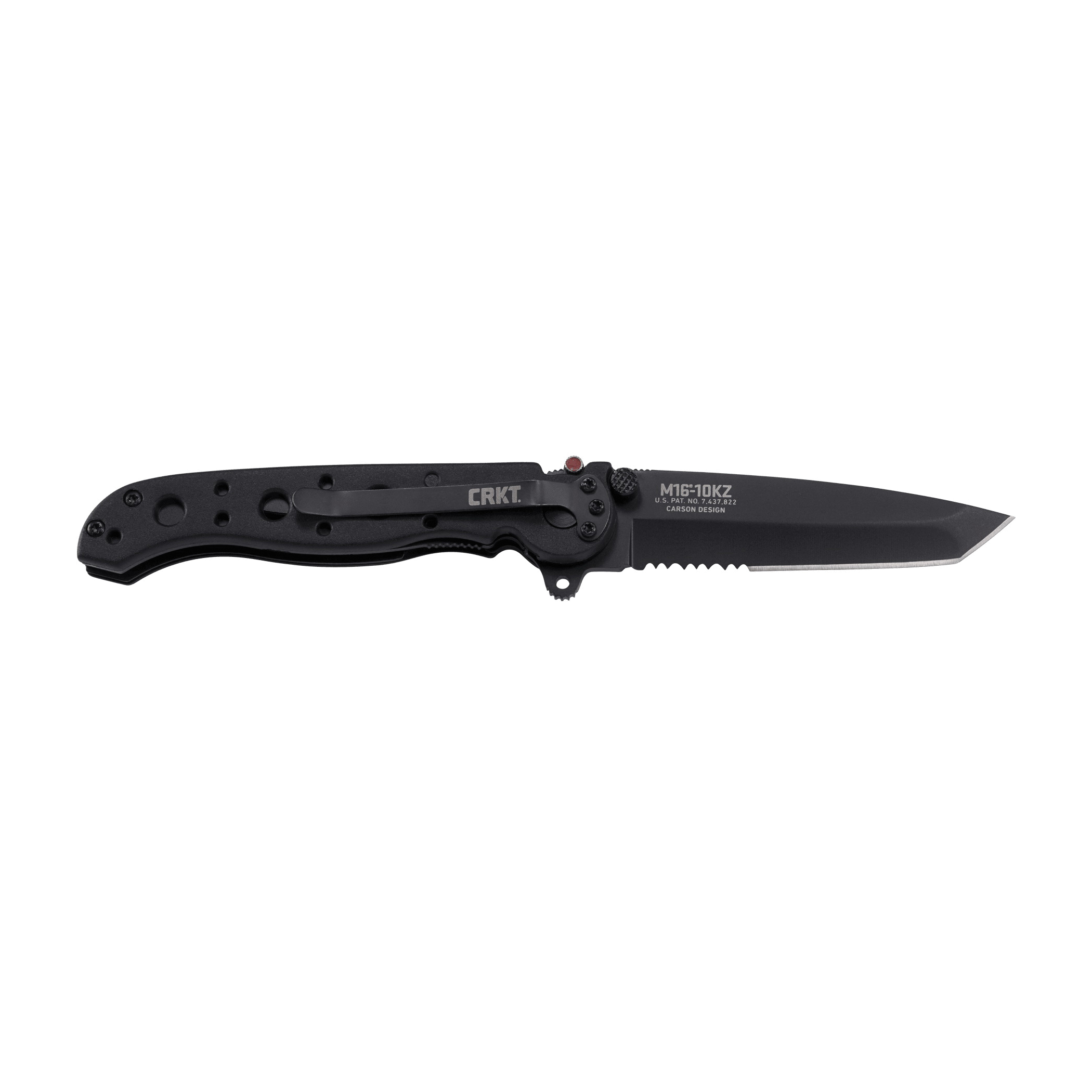 Endorser M16-10KZ Tanto Folding Knife, 3 in L Blade, High Carbon Steel Blade, Black Handle - 2