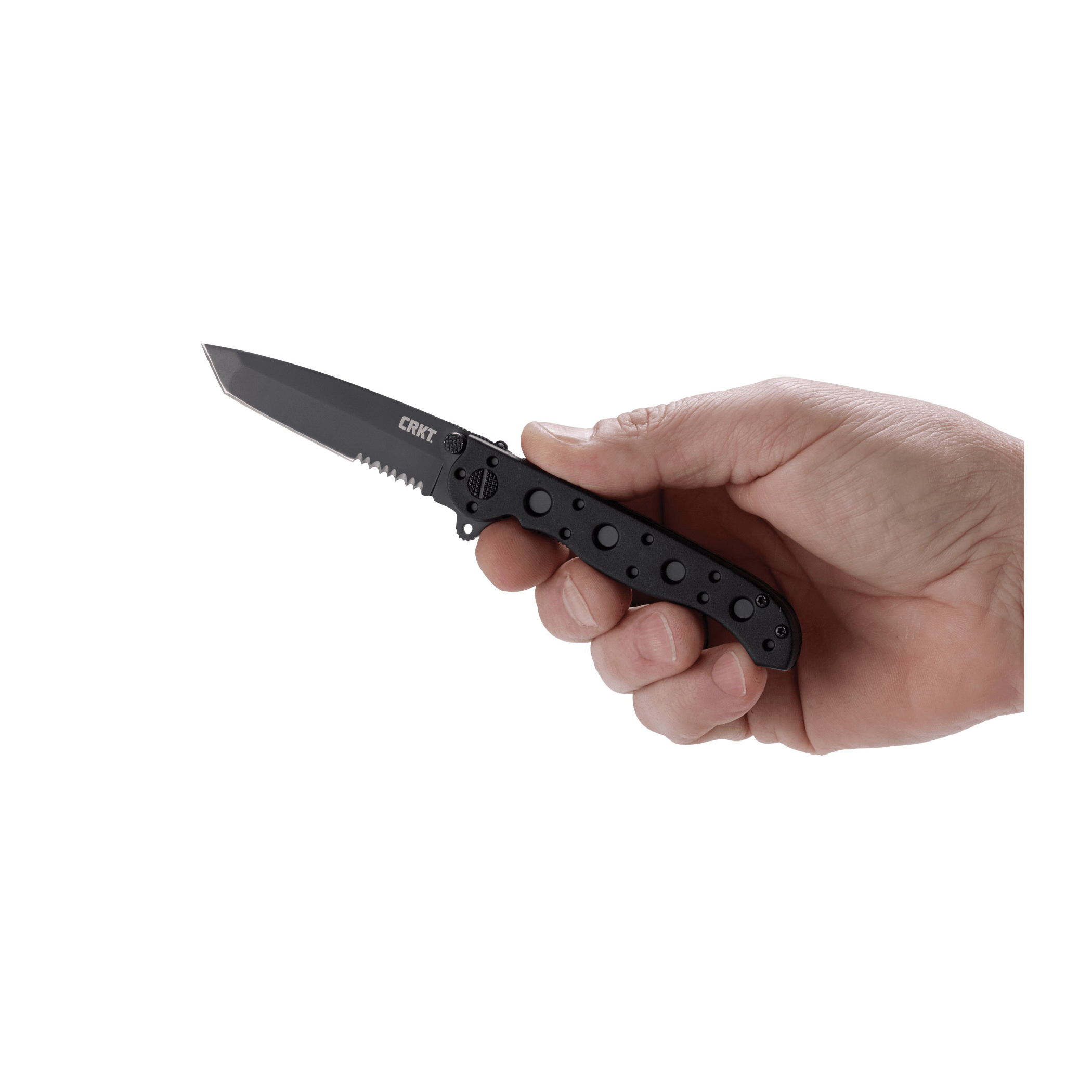 Endorser M16-10KZ Tanto Folding Knife, 3 in L Blade, High Carbon Steel Blade, Black Handle - 5
