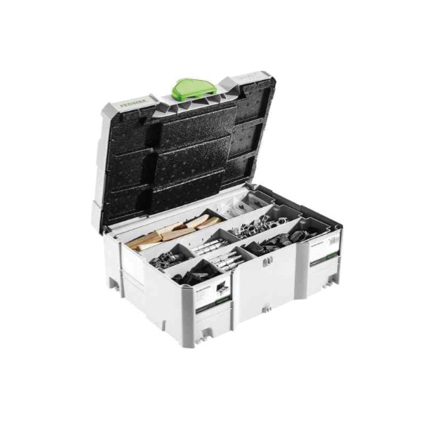 Festool 201353 Connector Set, Includes: (32) Cross Anchors, (32) Silver, Dark Brown, Light Brown, Cover Caps - 2