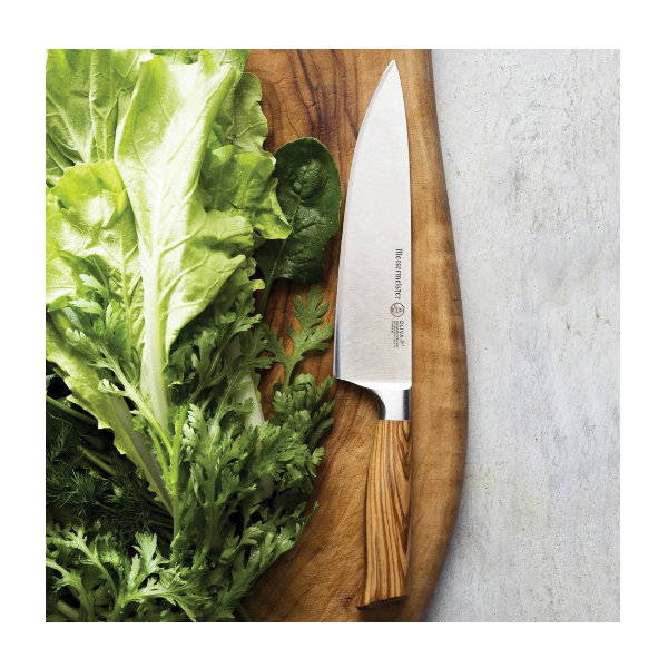 Messermeister Oliva Elite Series E/6686-10S Stealth Chef's Knife, 10 in Blade, Stainless Carbon Alloy Blade, Wood Handle - 2