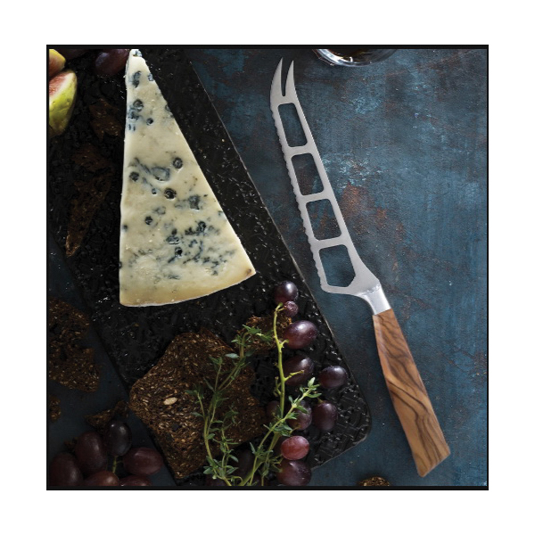 Messermeister Oliva Elite Series E/6128-5 Cheese and Tomato Knife, Stainless Carbon Alloy Blade, Wood Handle - 3