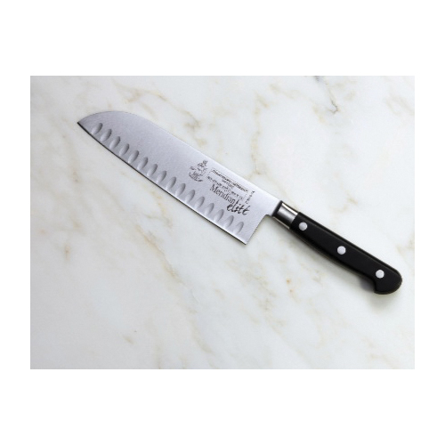 Messermeister Meridian Elite Series E/3610-7K Kullenschliff Santoku Knife, 7 in L Blade, Stainless Carbon Alloy Blade - 2