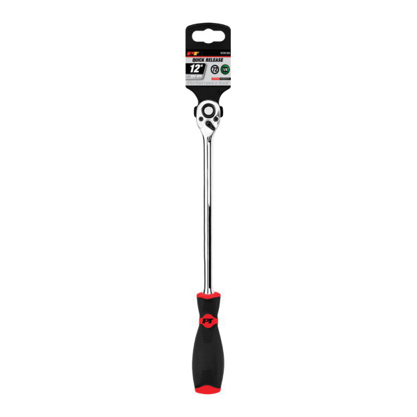 Performance Tool W36180 Long Handle Ratchet, 1/4 in Drive, 12 in OAL, Injection Molded Handle - 2