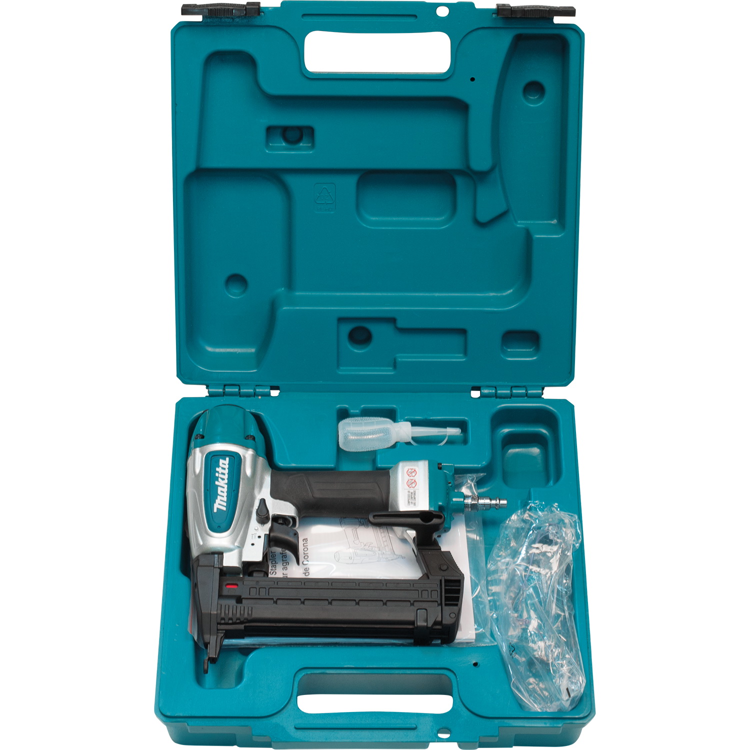 Makita AT638A Air Stapler, 1/4 in W Crown, 5/8 to 1-1/2 in L Leg, Narrow Crown Staple, 18 ga Magazine - 4