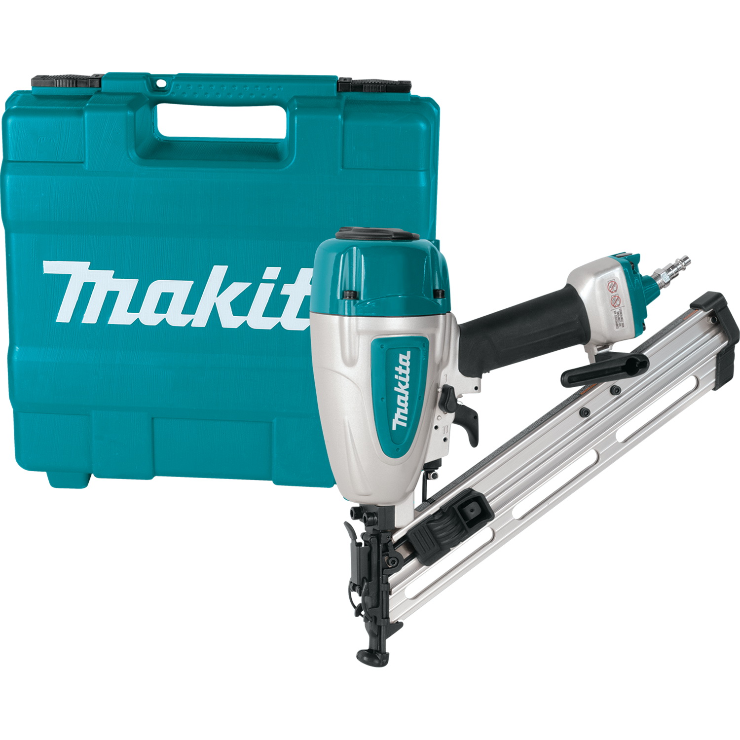Makita AF635 Air Nailer, 15 ga Magazine, 34 deg Collation, Angled Collation, 1-1/4 to 2-1/2 in Fastener, 2.4 scfm Air - 2