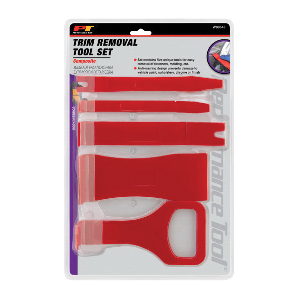Performance Tool W80648 Composite Trim Removal Tool Set, Nylon, Red - 2