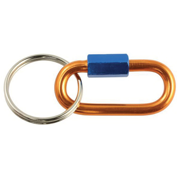Bison 13CH Key Chain, 2 in OAL, 1-1/2 in Dia Ring, Aluminum/Steel, Anodized - 3