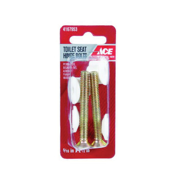 ACE ACE835-00 Toilet Seat Hinge Bolt, 2-Piece, Brass - 2