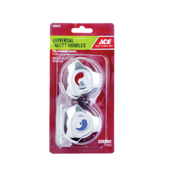 ACE A0080019 Faucet Handle, Metal, Chrome Plated, For: Universal Shower, Tub Faucets - 2