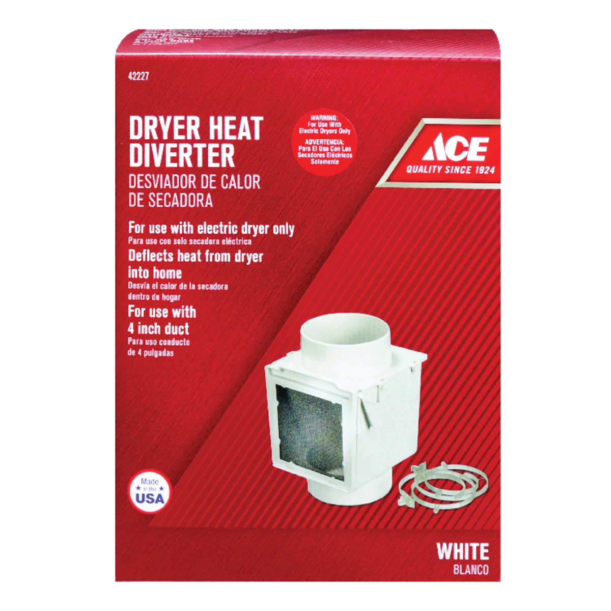 ACE ACEEX12 Heat Diverter, Plastic, White - 4