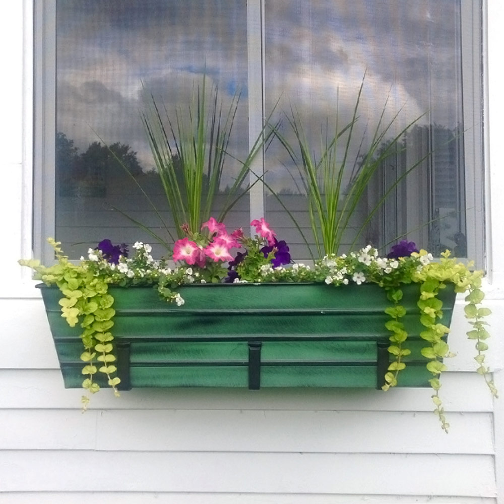 Achla Designs SFB-03 Flower Box Bracket, 10 in L, 8 in H, Wrought Iron, Black, Powder-Coated, Wall - 2