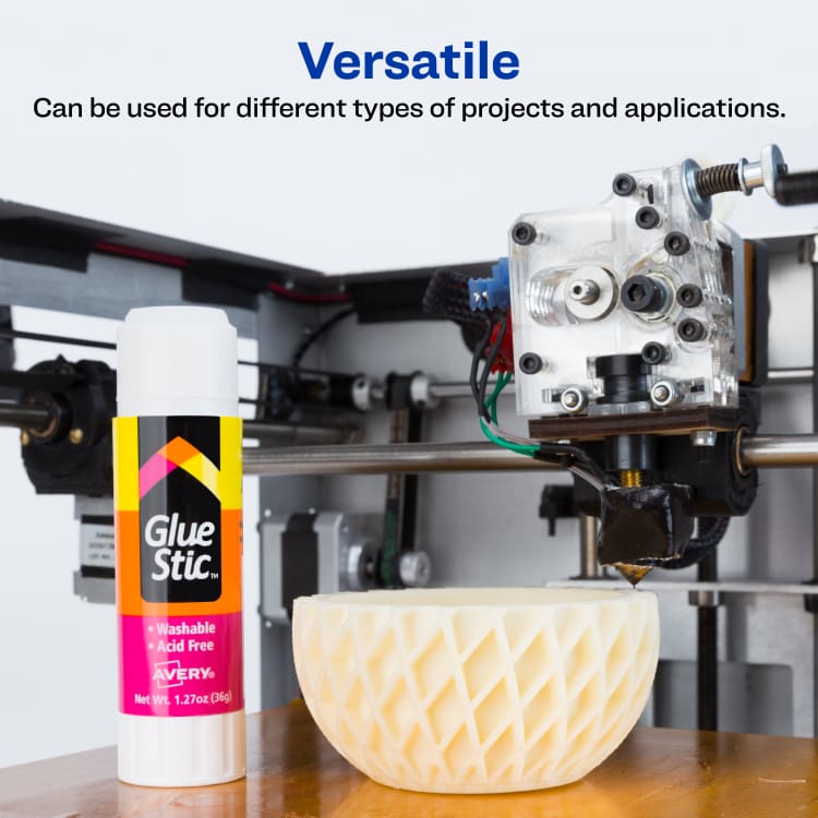 Avery Glue Stic 00191 Glue Stick, White, 1.27 oz - 4