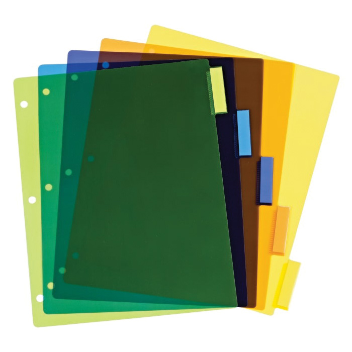 Avery Big Tab 11900 Insertable Divider, Plastic, Assorted - 4