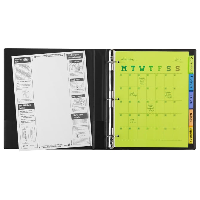 Avery Big Tab 11900 Insertable Divider, Plastic, Assorted - 5
