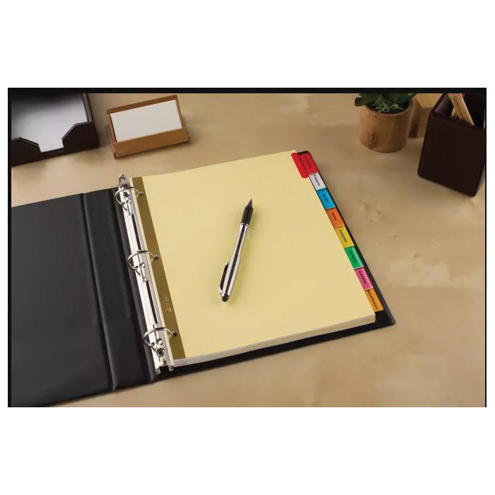 Avery 11111 Insertable Divider, 11 in L, 8-1/2 in W, Buff Paper, Assorted - 4