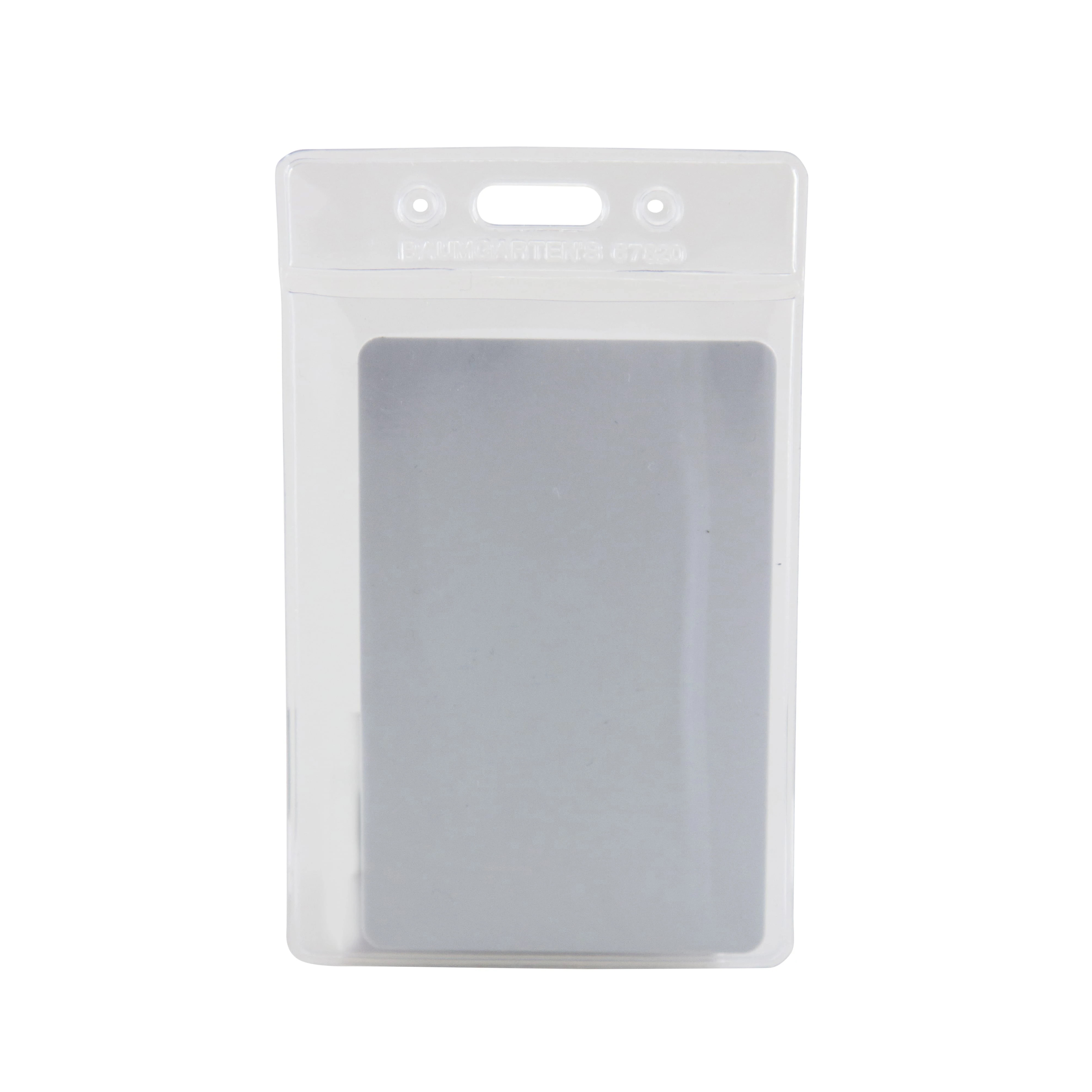 Sicurix 67820 Badge Holder, Vertical, Vinyl, Clear - 5