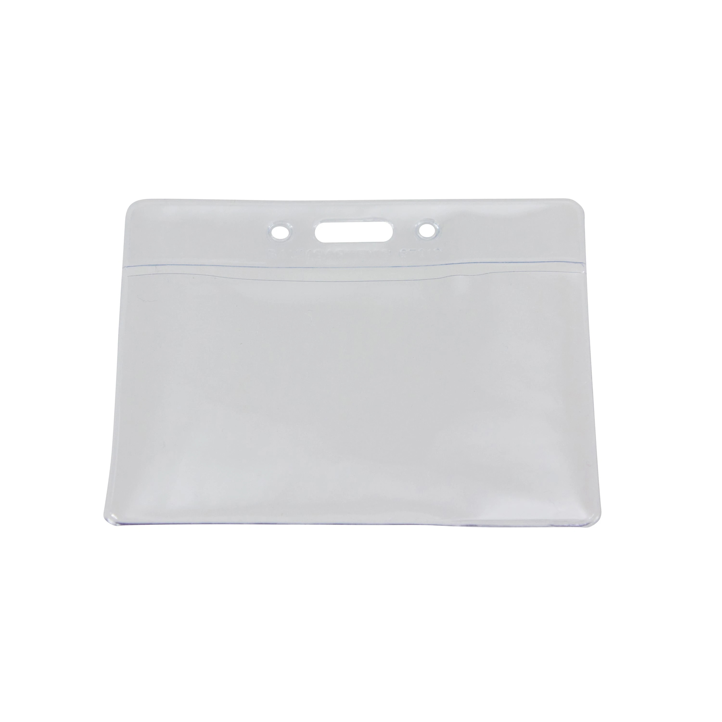 Sicurix 67810 Badge Holder, Horizontal, Vinyl, Clear - 2