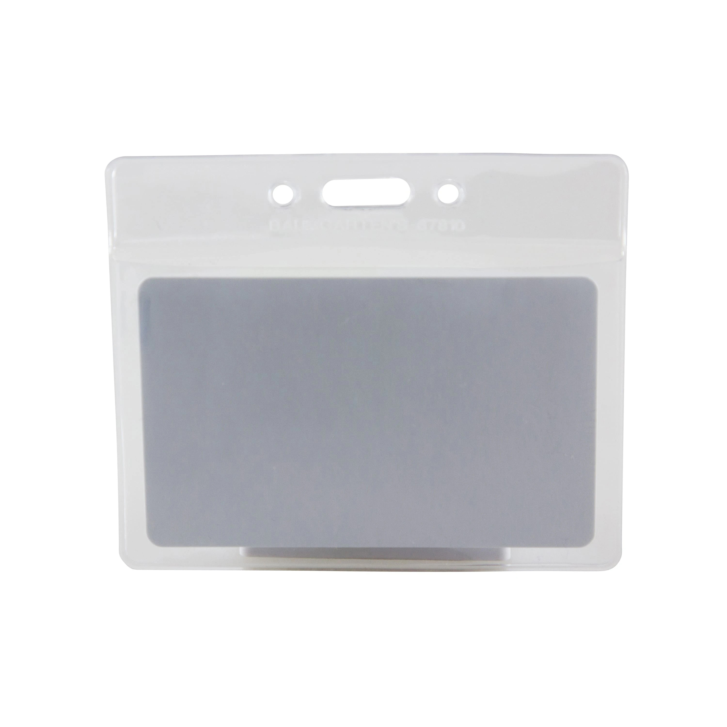 Sicurix 67810 Badge Holder, Horizontal, Vinyl, Clear - 5