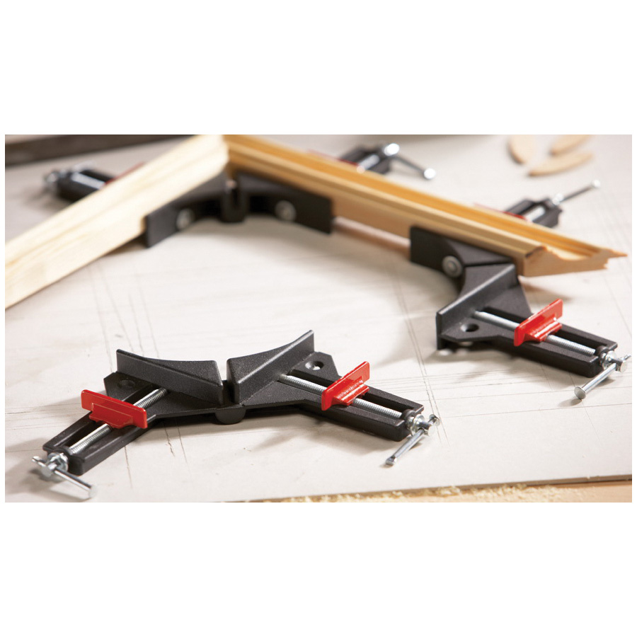 Bessey WS-1 Corner Clamp, 3 in Max Clamping Range, 90 deg Clamping Angle, Iron/Steel Body, Black/Red Body - 2