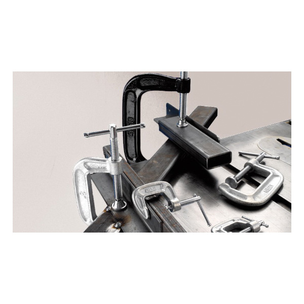 Bessey CM22 Light-Duty C-Clamp, 900 lb Clamping, 2-1/2 in Max Opening Size, 1-3/8 in D Throat, Cast Iron Body - 1