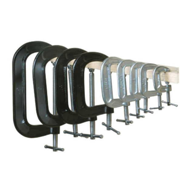 Bessey CM22 Light-Duty C-Clamp, 900 lb Clamping, 2-1/2 in Max Opening Size, 1-3/8 in D Throat, Cast Iron Body - 2