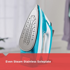 Black+Decker IR16X One-Step Steam Iron, 1200 W, Turquoise, Stainless Steel - 5