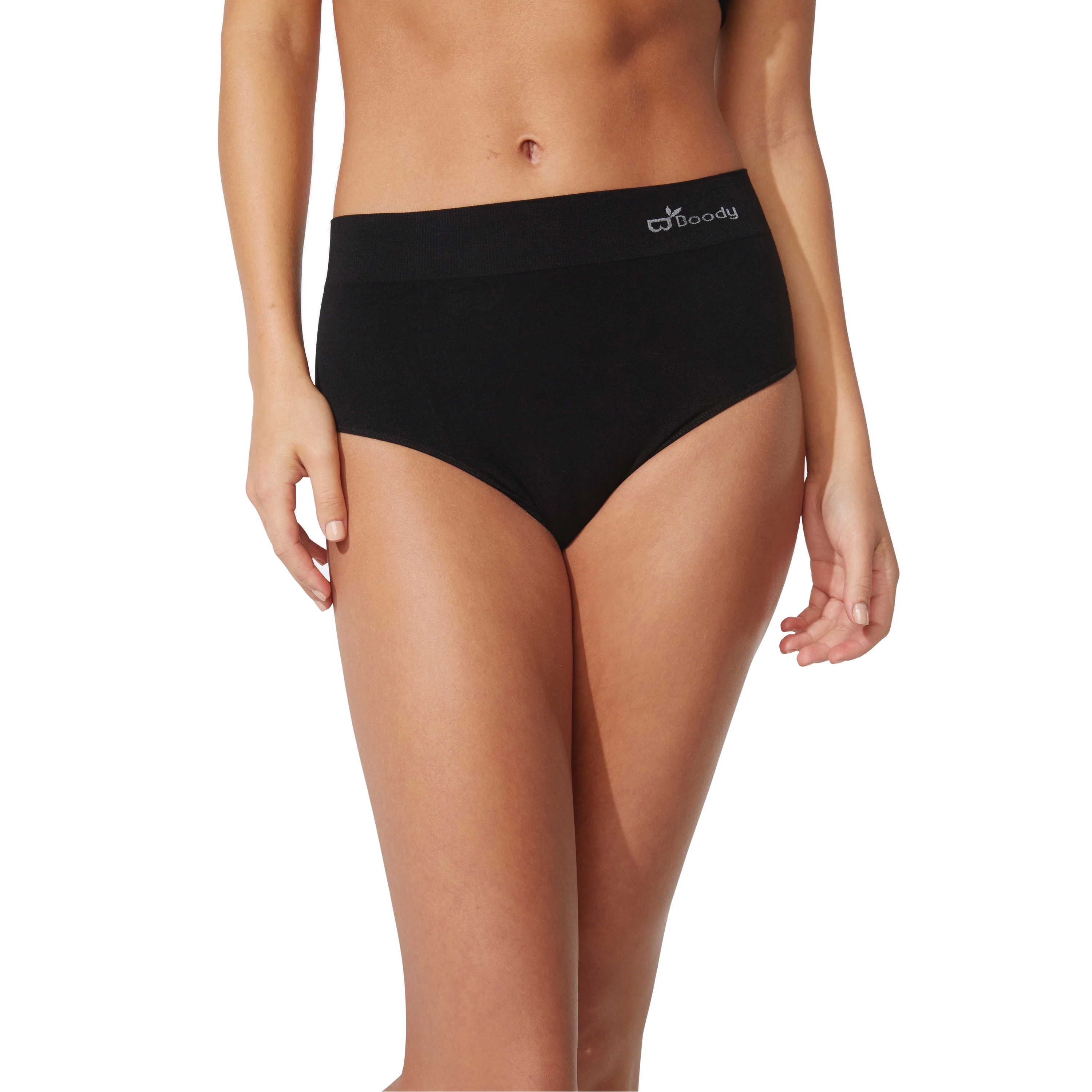 Boody FBBLSS Full Brief, S, Nylon/Spandex/Viscose, Black, 25 to 26-1/2 in - 2