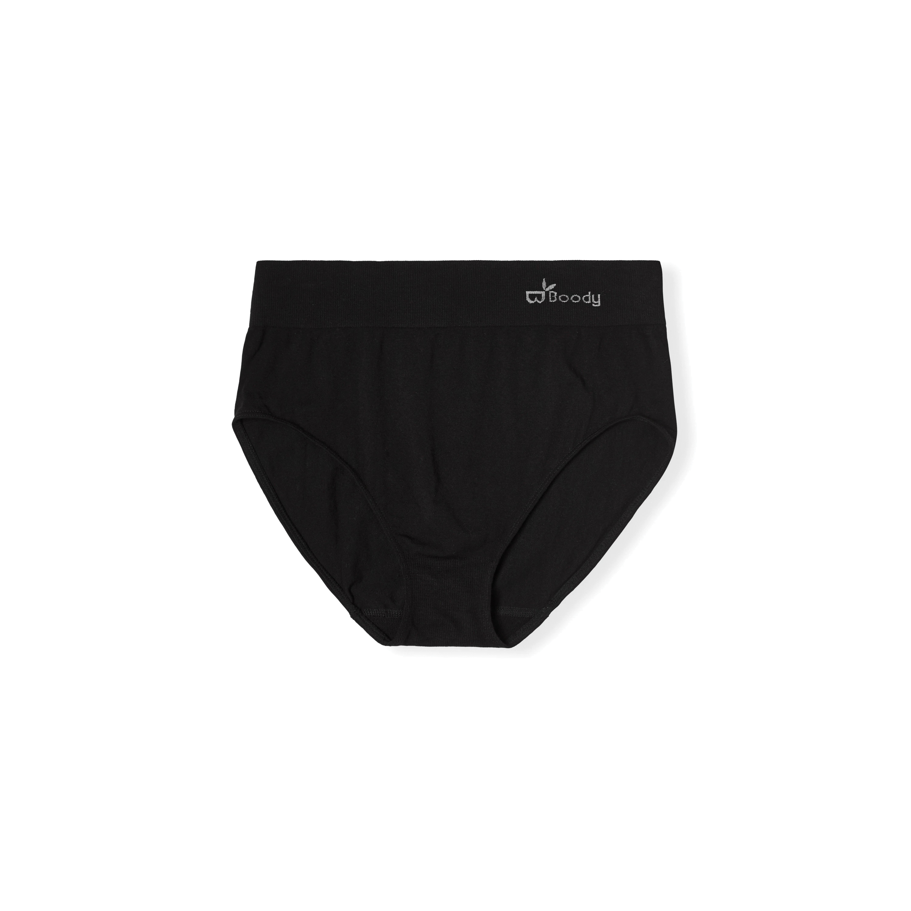 Boody FBBLSS Full Brief, S, Nylon/Spandex/Viscose, Black, 25 to 26-1/2 in - 4