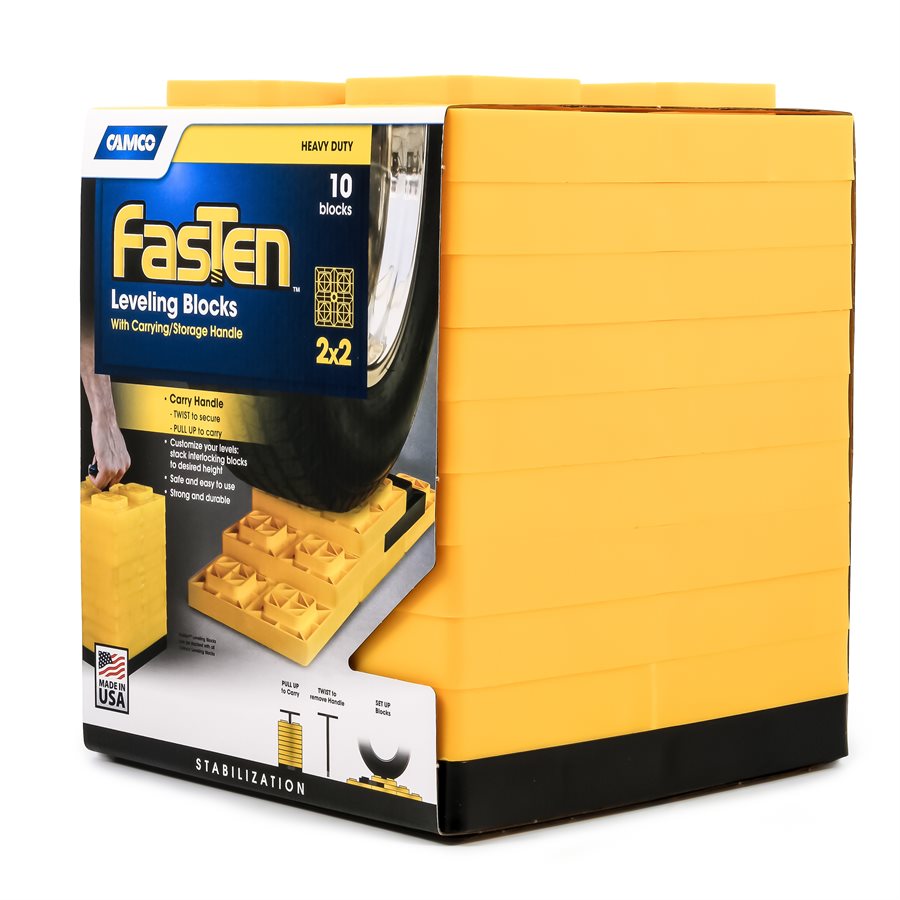 Camco USA 44512 Leveling Block, Yellow, For: Camco Leveling Blocks, 10/PK - 2