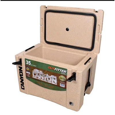 Canyon Coolers X35S Outfitter Cooler, 35 qt Capacity, 23-3/4 in L, 15-1/4 in W, 17 in H, Sandstone - 3