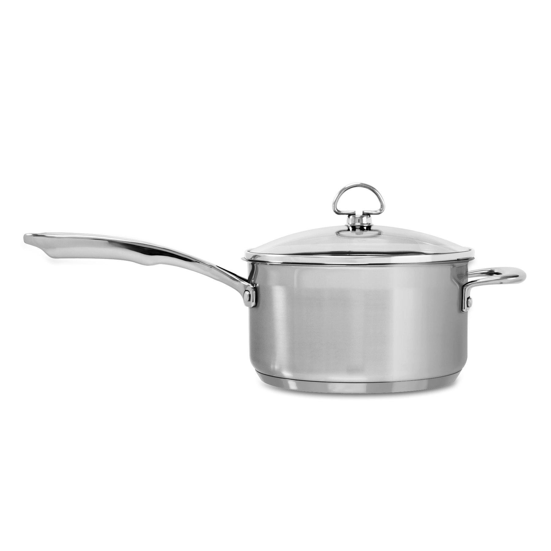 Chantal SLIN35-2035 Sauce Pan with Lid, 3.5 qt Capacity, 7-3/4 in Opening, 7 in Base Dia, Copper/Stainless Steel - 2