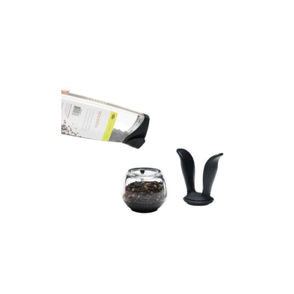 Chef'n 101-235-001 Pepper Ball Grinder, Plastic, Black/Clear - 3