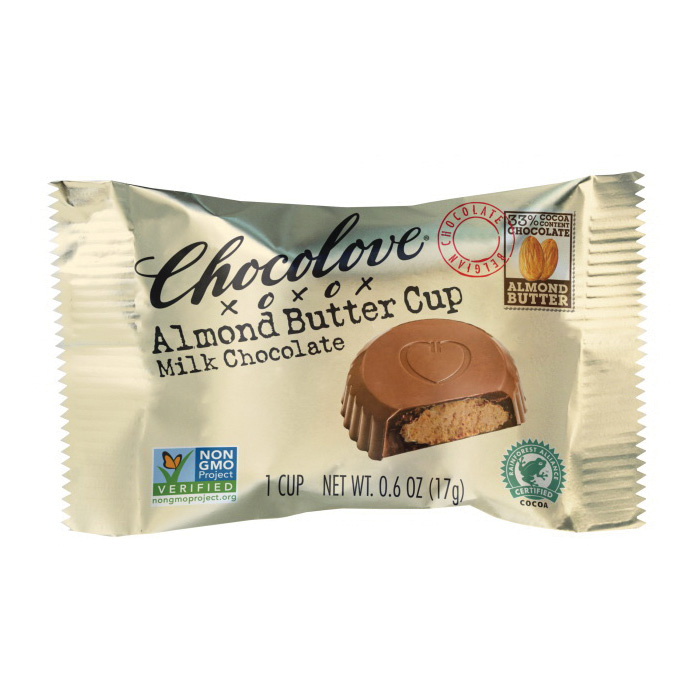 Chocolove CHOO6003 Milk Chocolate, Almond Butter Flavor, 0.6 oz Pack - 2