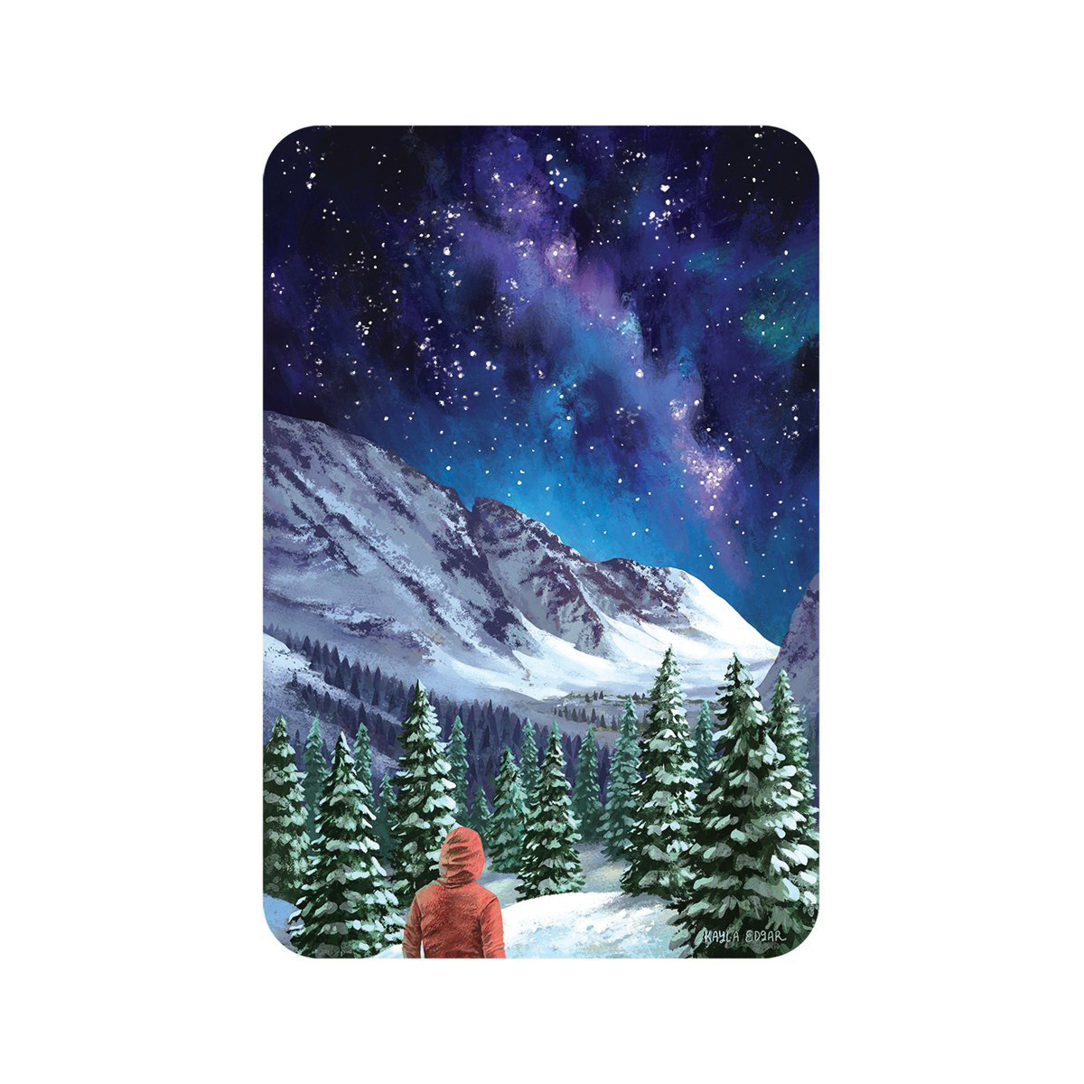 Sticker Art Milkyway Sticker, 4-1/2 in L, 3 in W, Milky Way Night Hike - 2