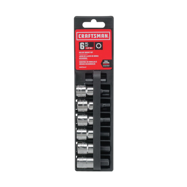 Craftsman CMMT34447 Bit Socket Set, 6-Piece, Steel, Polished Chrome - 2