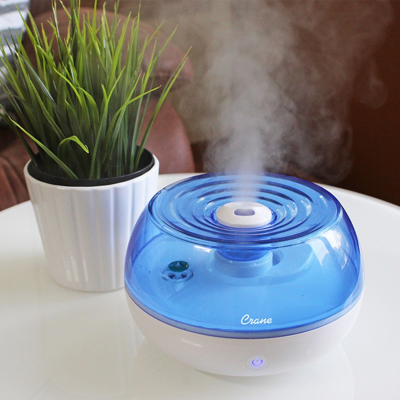Crane EE-5951 Cool Mist Humidifier, 120 V, <20 W, 3-Speed, 160 sq-ft Coverage Area, 0.2 gal Tank, Manual Control - 2