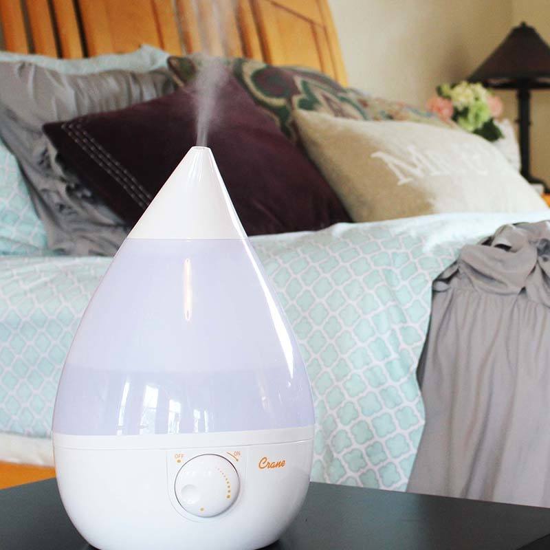 Crane EE-5301W Cool Mist Humidifier, 120 V, <45 W, 500 sq-ft Coverage Area, 1 gal Tank, Electro-Mechanical Control - 2