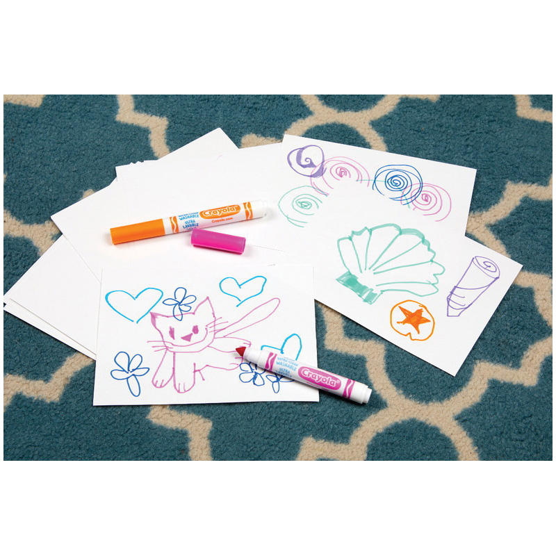 Crayola Classic Series 58-7808 Marker, Washable, Assorted Lead/Tip, Broad Lead/Tip - 4