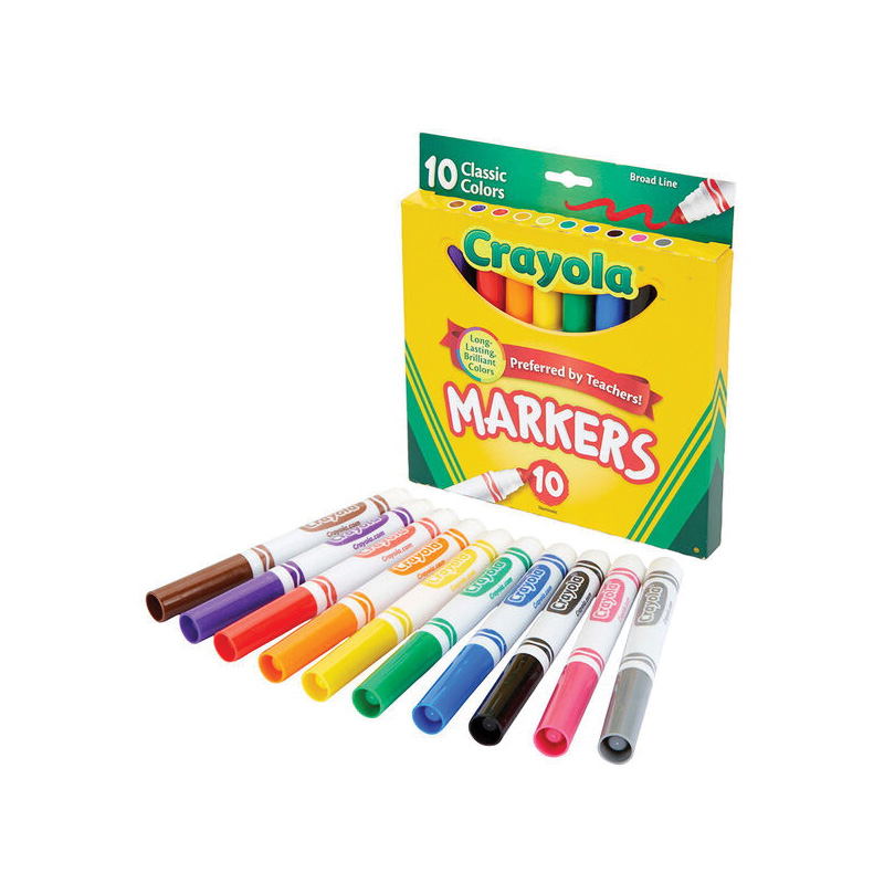 Crayola Classic Series 58-7722 Marker Set, Assorted Lead/Tip, Broad Lead/Tip - 2