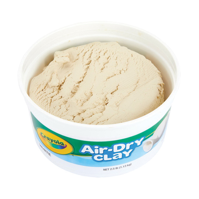 Crayola 57-5050 Resealable Clay, Clay, White, 2.5 lb Bucket - 2
