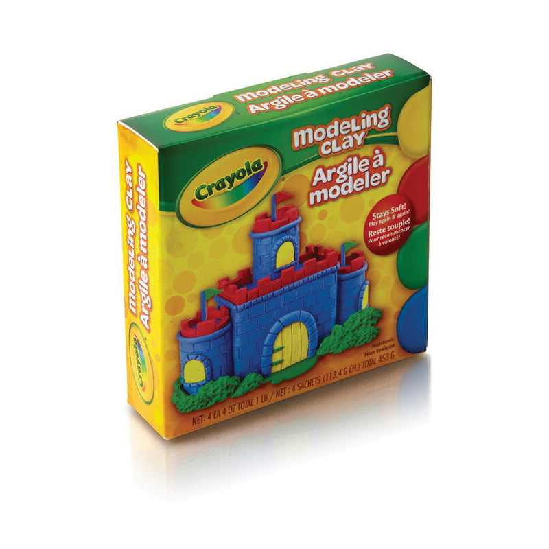 Crayola 57-0300 Modeling Clay, Clay, Blue/Green/Red/Yellow, 4 oz Pack - 2
