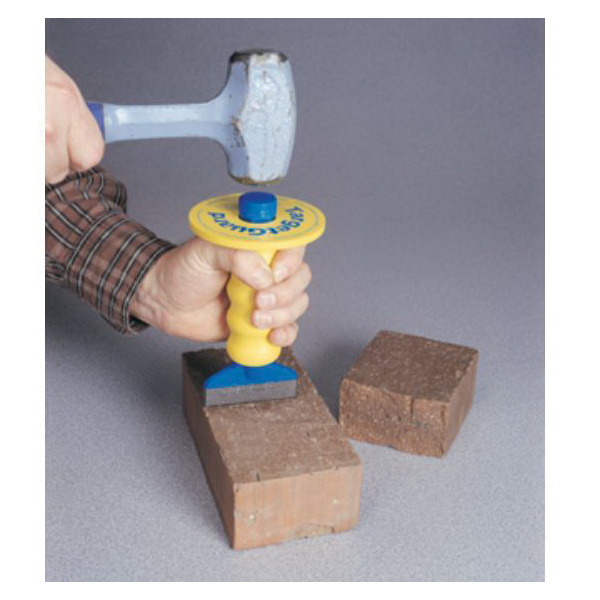 Dasco Pro G335 Mason Chisel with Targetguard, 2-3/4 in Tip, 7-1/2 in OAL, High Carbon Steel Blade, Comfort-Grip Handle - 2