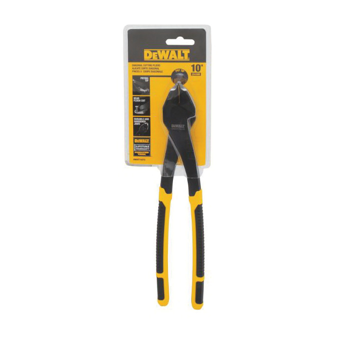 DEWALT DWHT74275 Diagonal Plier with Prying Tip, 10-1/4 in OAL, 1.12 in Jaw Opening, Black/Yellow Handle, 1 in W Jaw - 2
