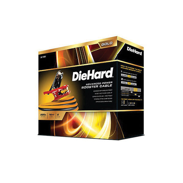 DieHard 71303 Booster Cable, 6 ga Wire, Black/Orange Sheath - 2