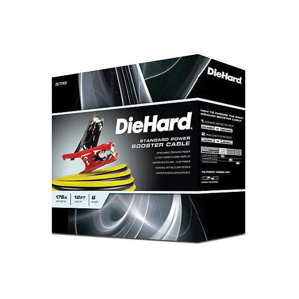 DieHard 71302 Booster Cable, 8 ga Wire, Black/Yellow Sheath - 2