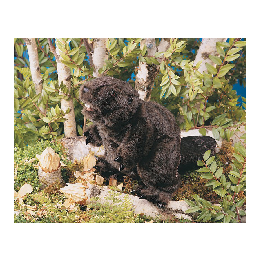 Folkmanis 2245 Puppet, Beaver, Fur, Brown - 2